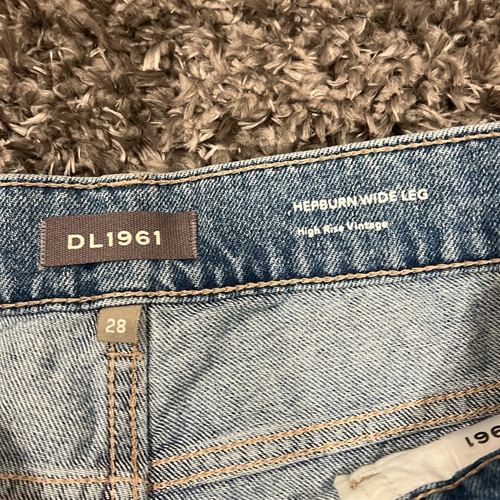 DL1961 | Hepburn High Rise Wide Leg Jeans in Slate size 28 NWT - Picture 7 of 16